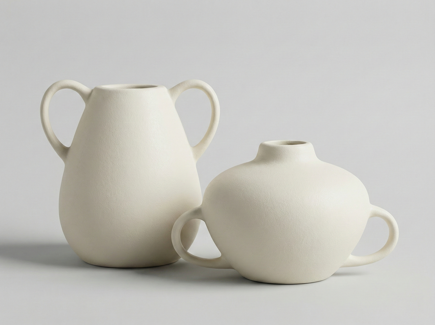 Nordic Loop Handles Ceramic Vase Duo
