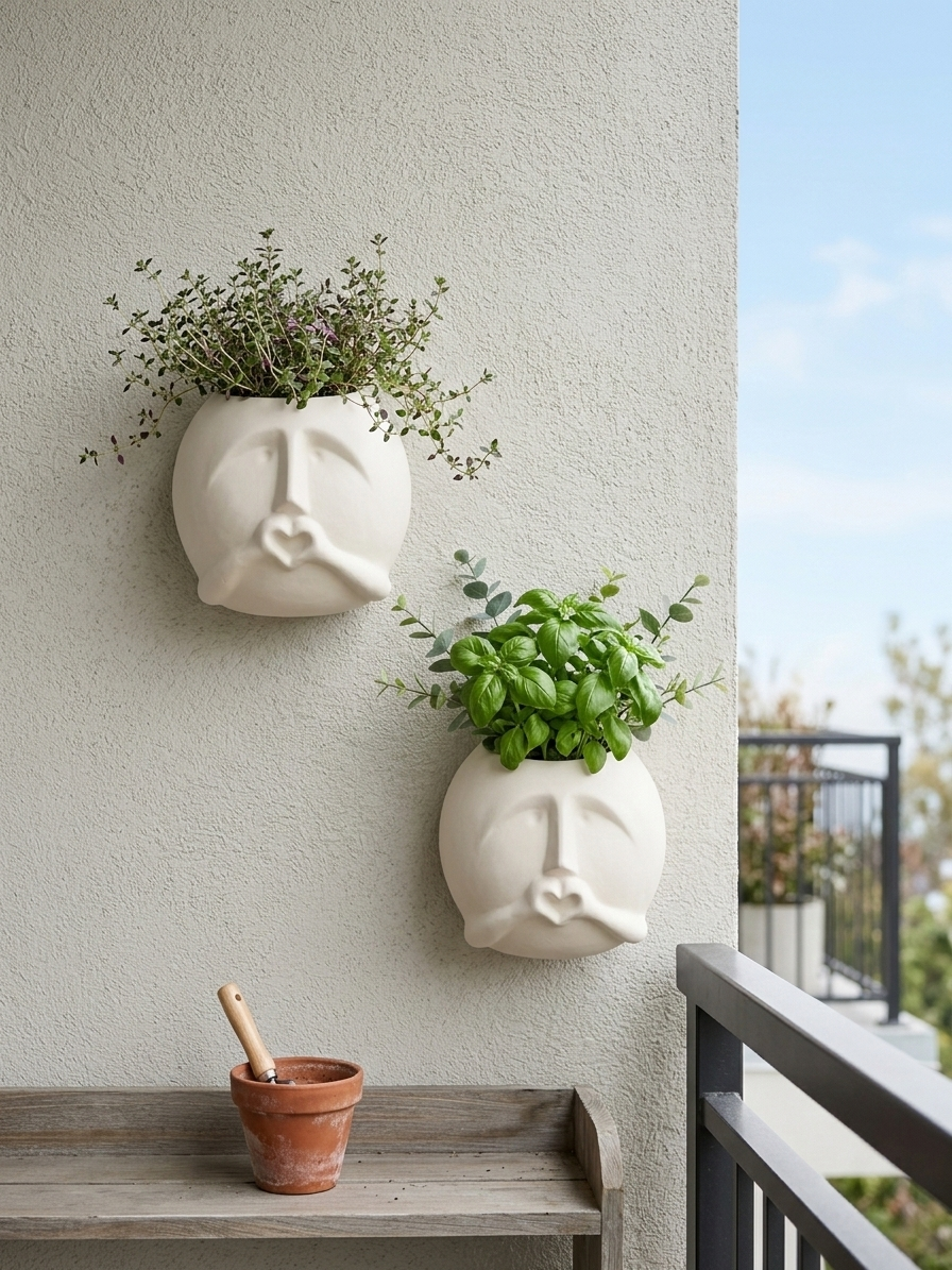 Heart Gesture Ceramic Wall Planter