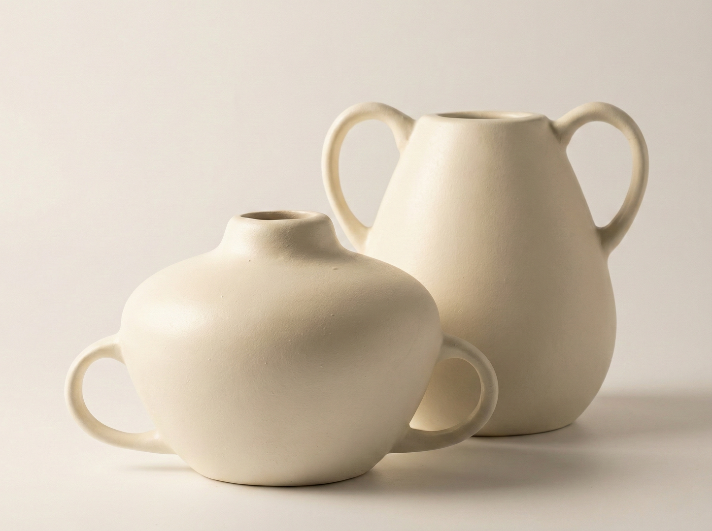 Nordic Loop Handles Ceramic Vase Duo