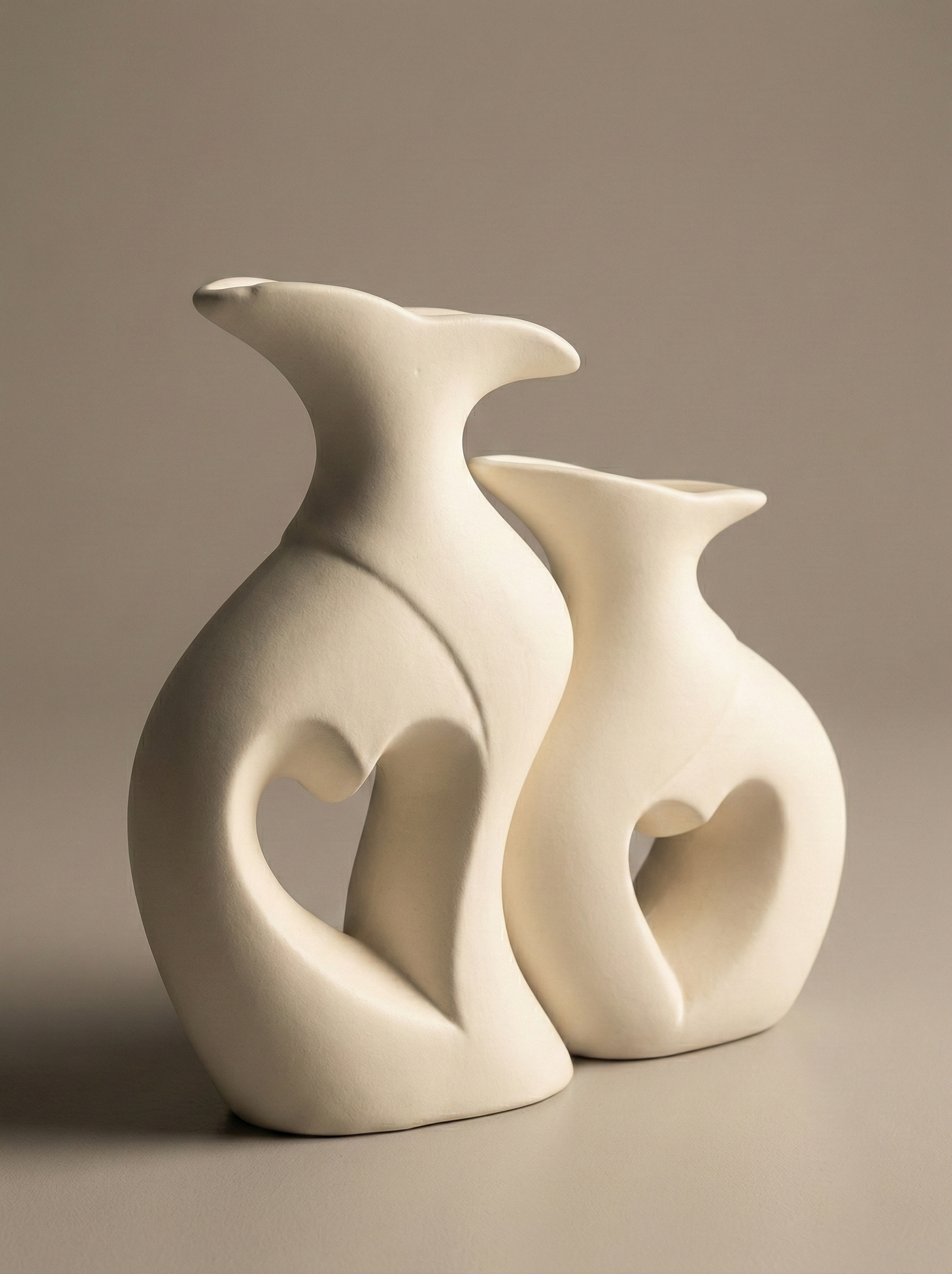 Eternal Heart Duo Ceramic Vase Set