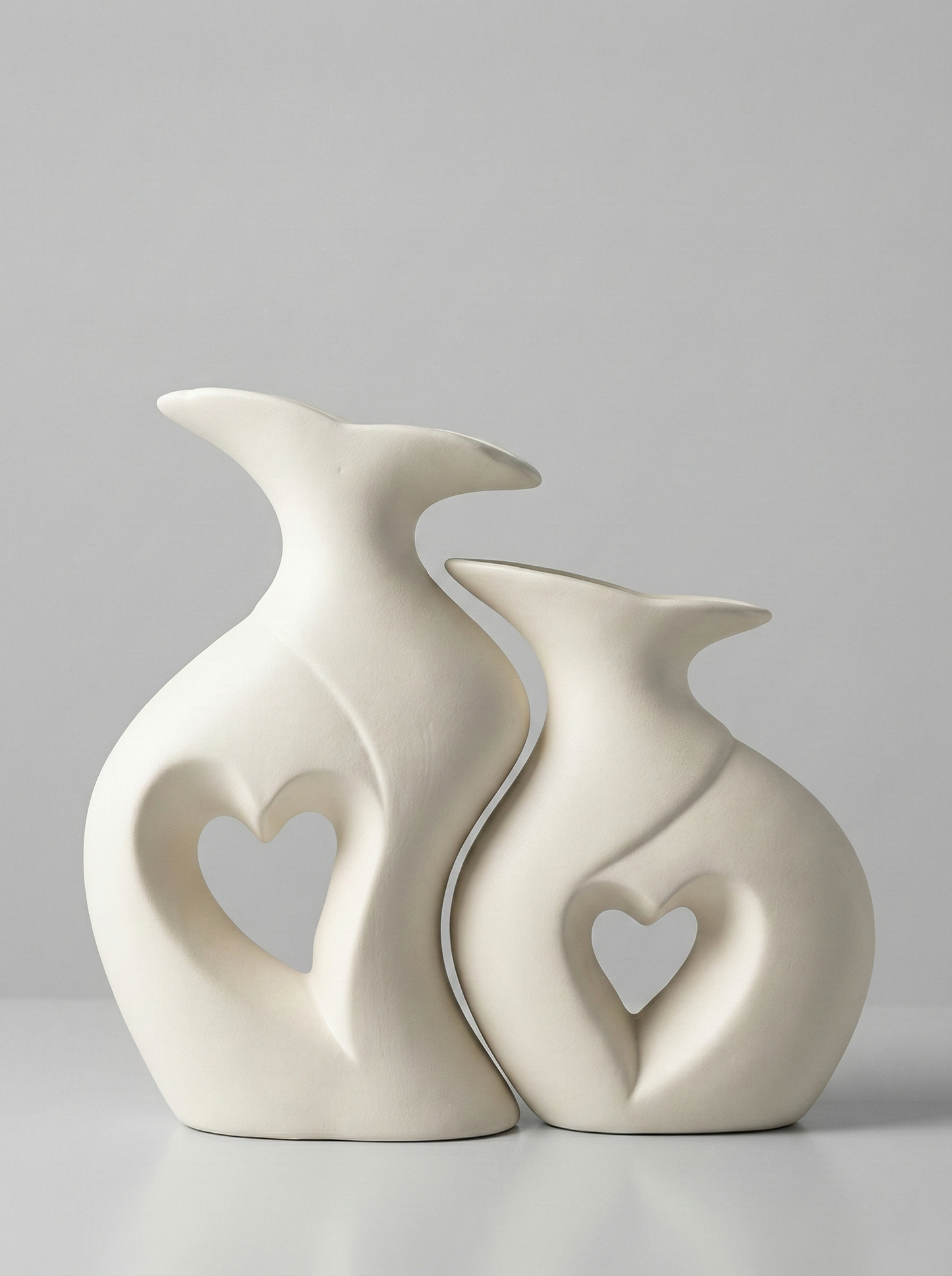 Eternal Heart Duo Ceramic Vase Set